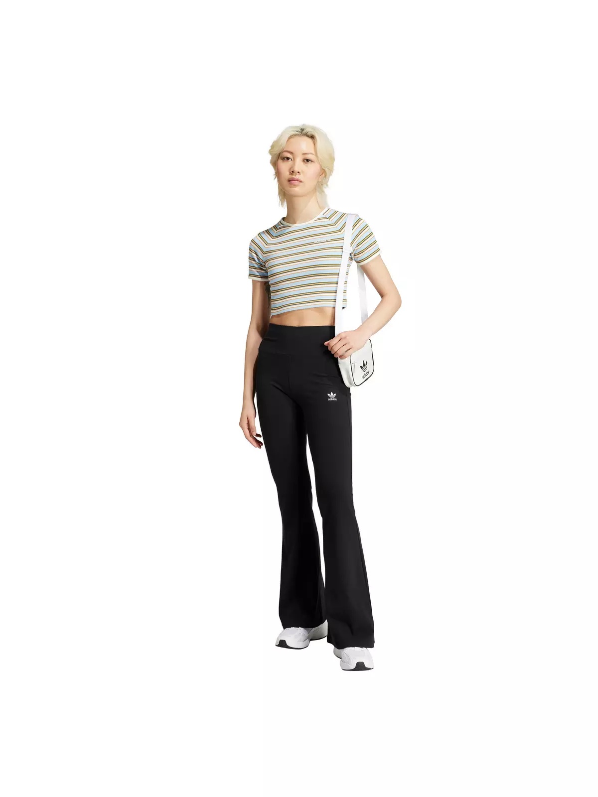 Originals Women's Essentials Rib Flared Leggings-Black - 5