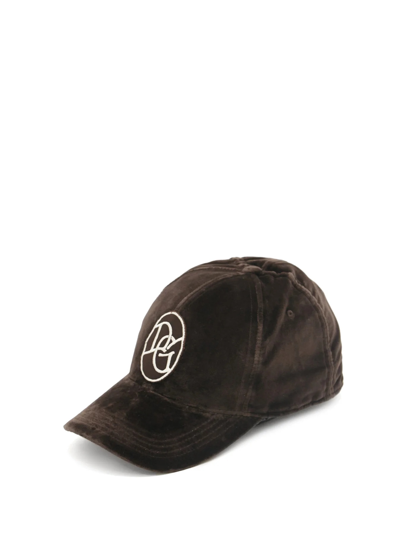 Logo-patch cotton-velour cap - 1