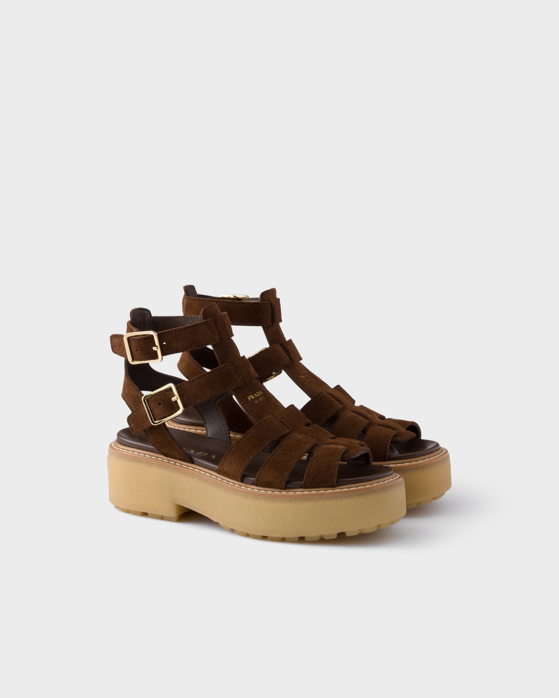 Suede gladiator sandals 1