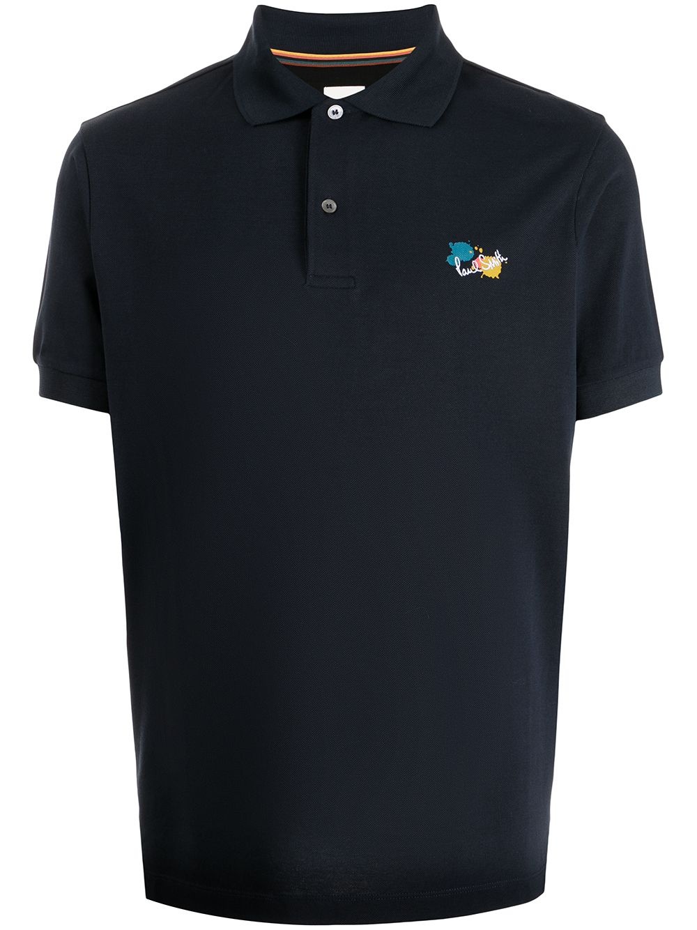 logo-embroidered cotton polo shirt - 1