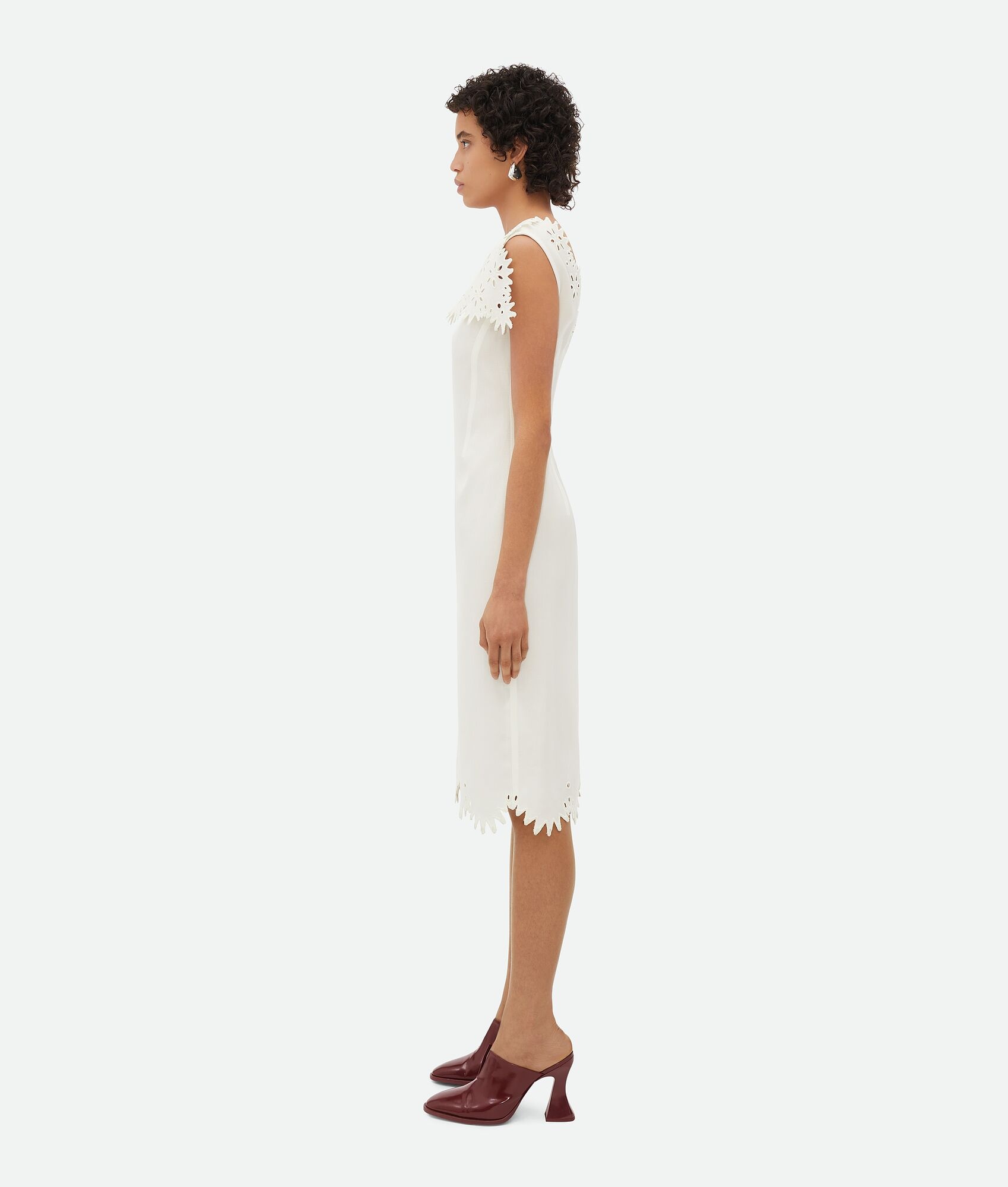 English Embroidery Viscose And Silk Dress - 2