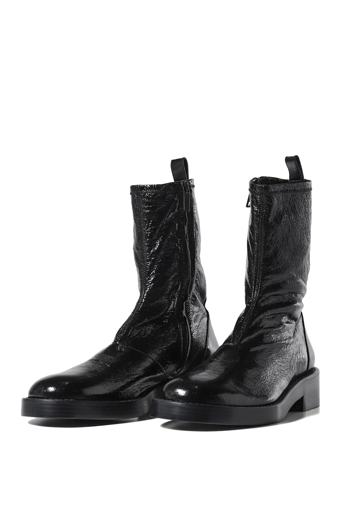 STRECH "VINYL" BOOTS / BLK - 4