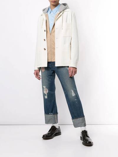 Junya Watanabe MAN panelled hooded jacket outlook