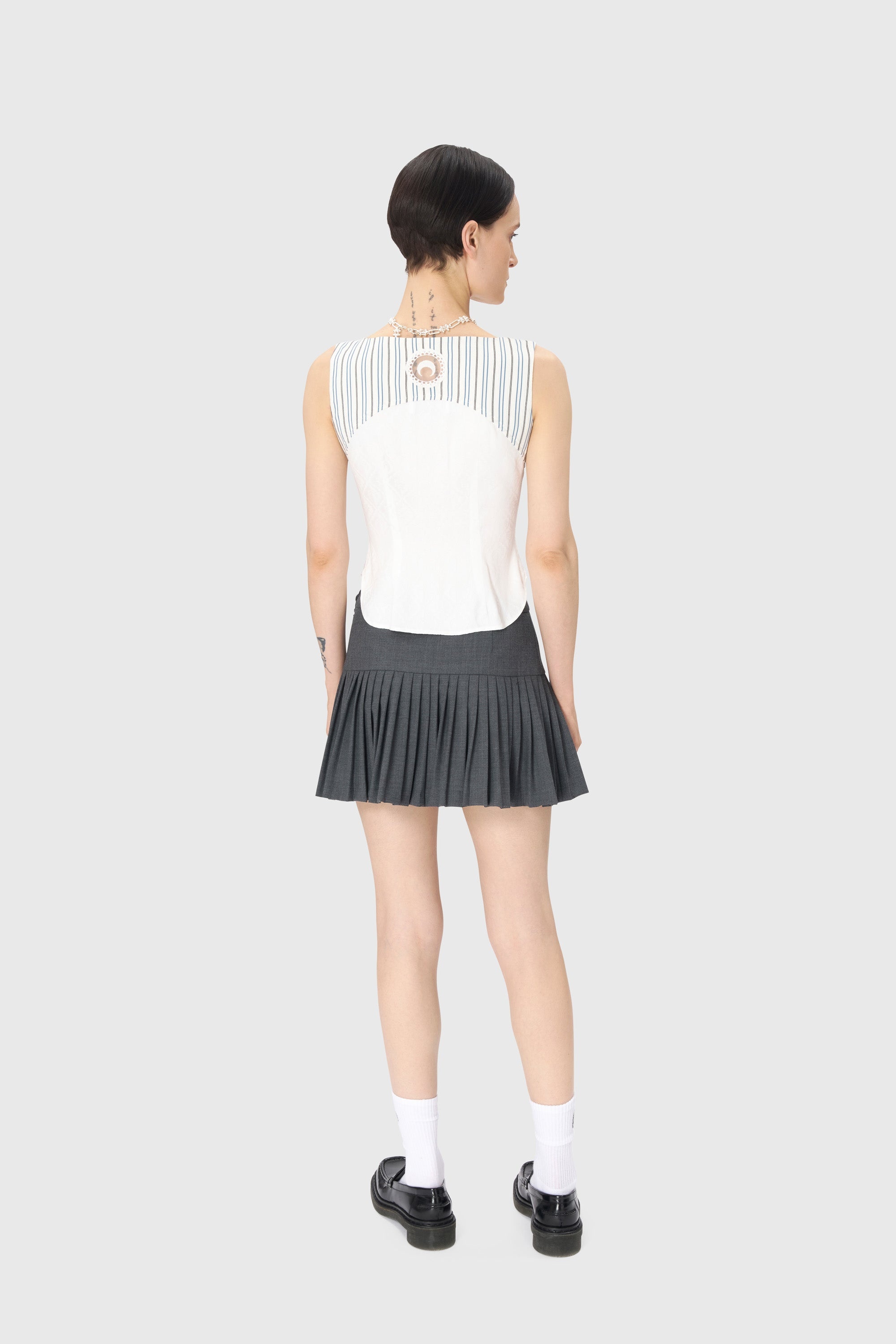 Regenerated Tailoring Pleated Skirt - 3