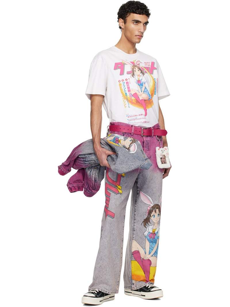 doublet Blue & Pink Anime Jeans outlook