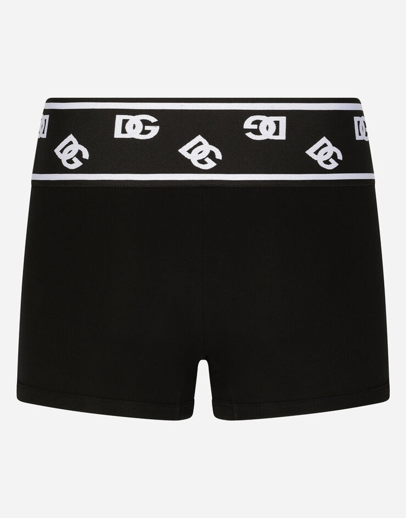 Dolce & Gabbana Fine-rib cotton boxers with DG logo outlook