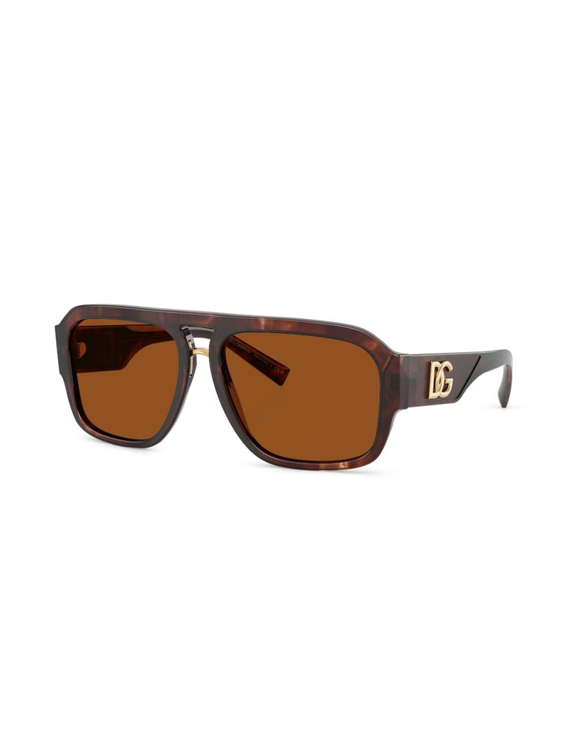Dolce & Gabbana DG Crossed pilot-frame sunglasses outlook