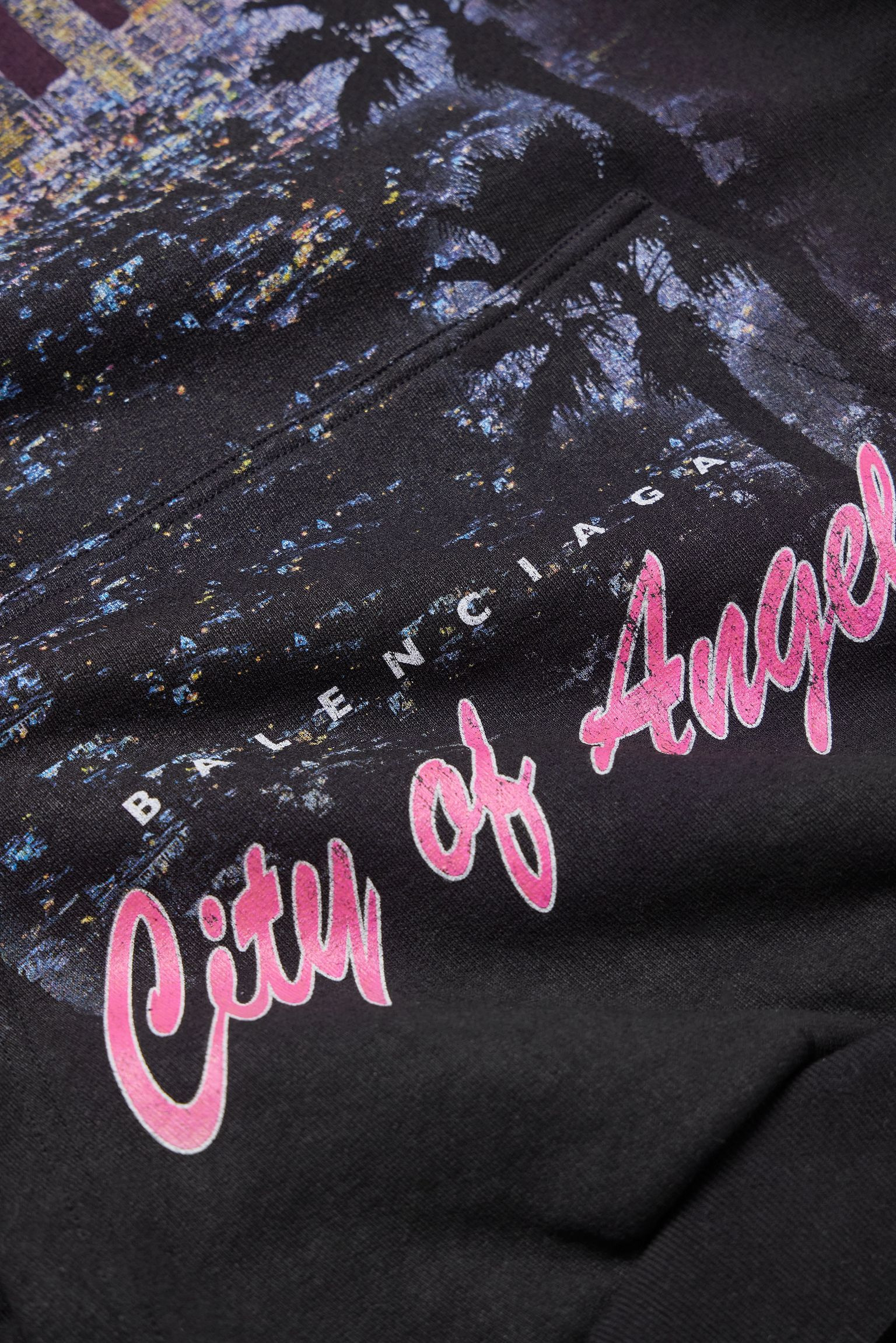 Printed Cotton-Jersey Hoodie Black - 4