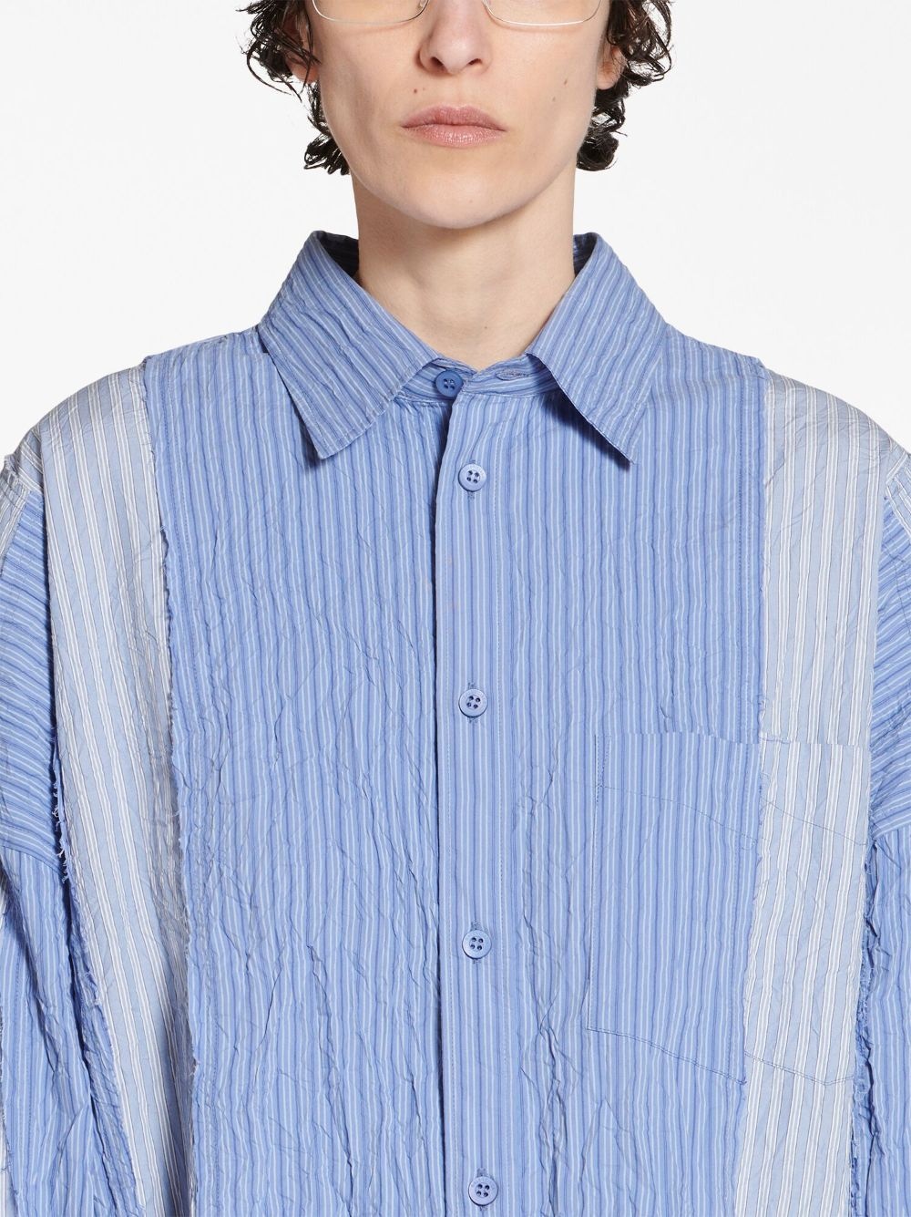 oversized striped cotton shirt - 5