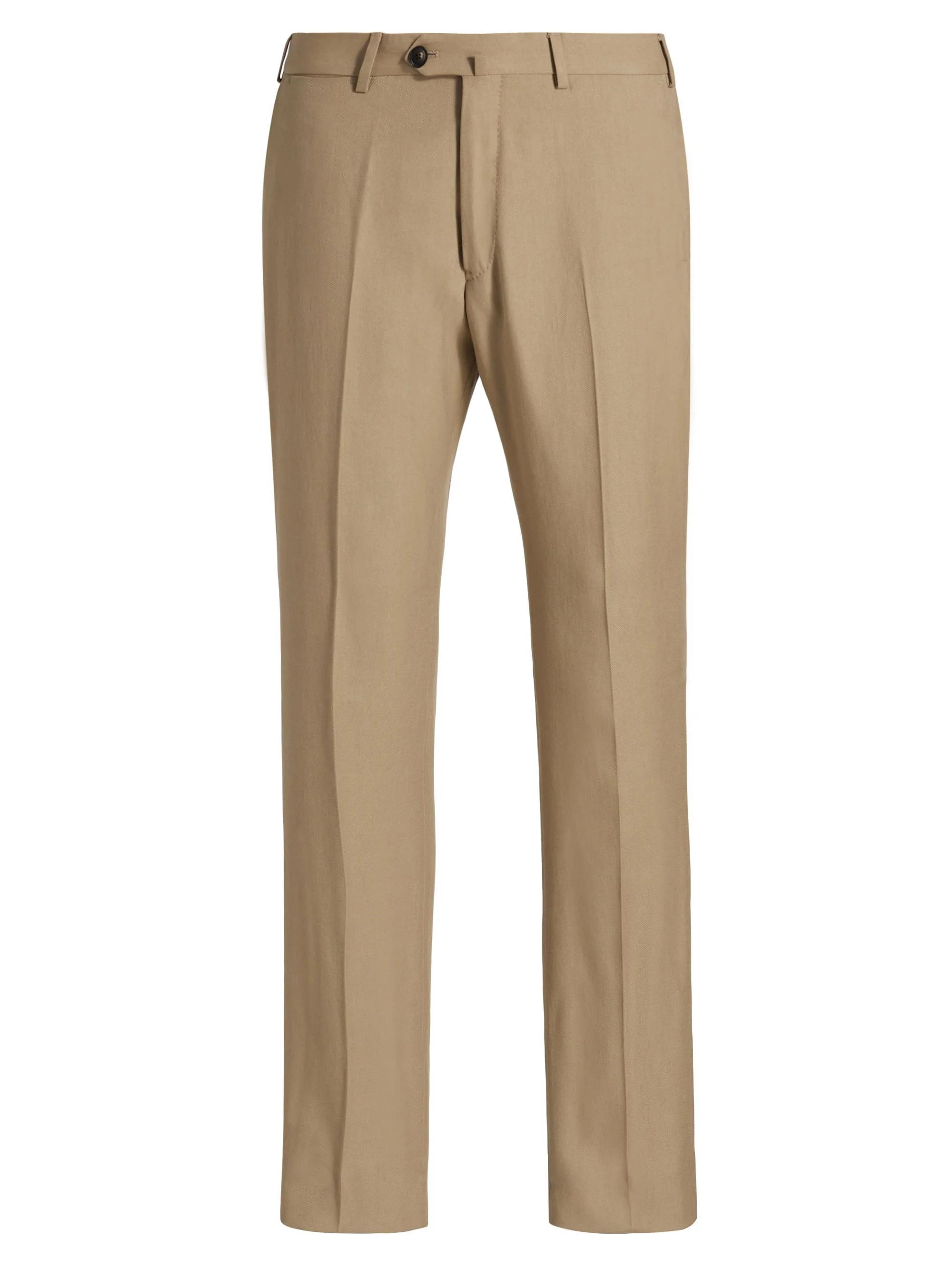 Men's Crease-Front Trousers - Dark Tan - 1