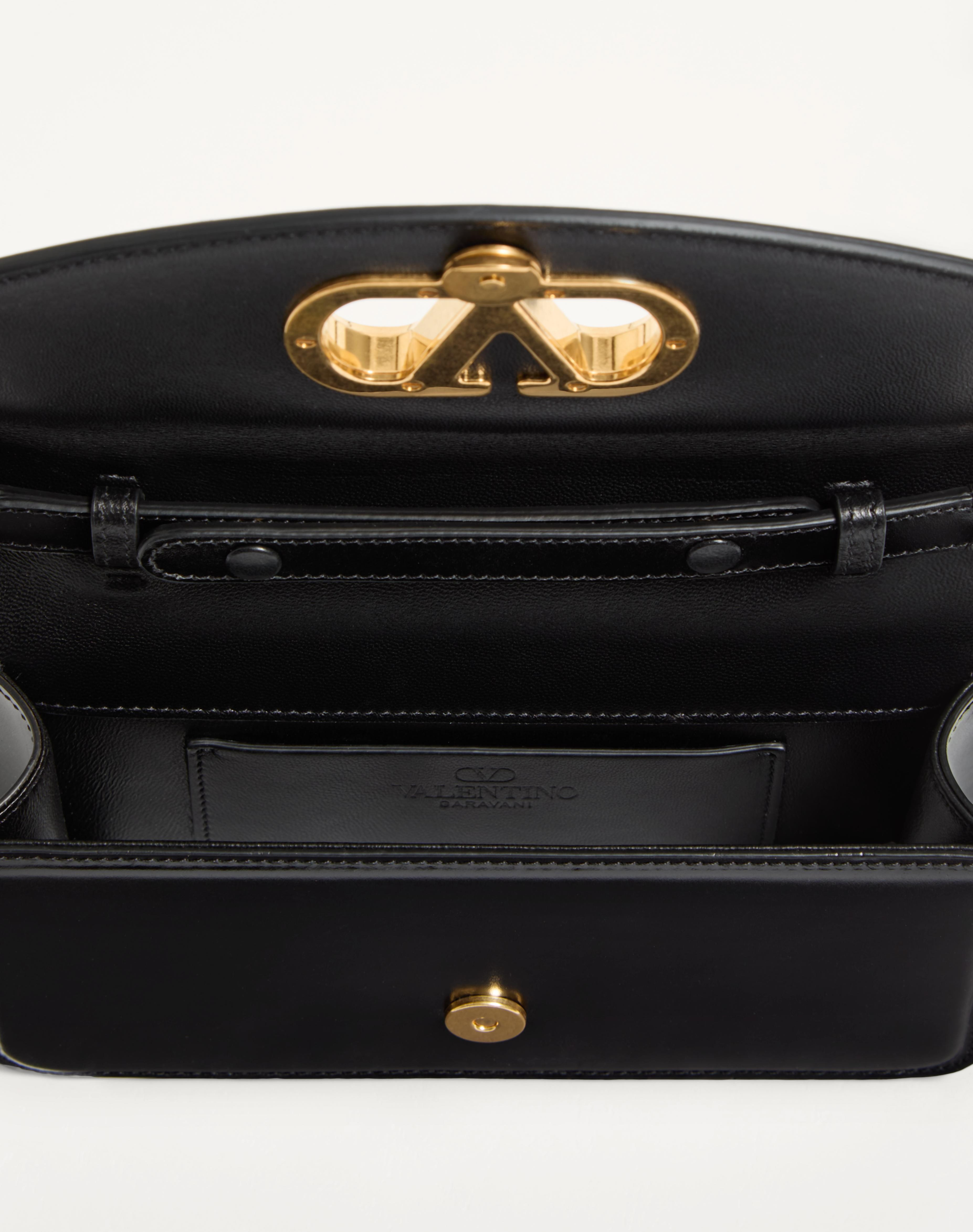 VALENTINO GARAVANI VAIN CLUTCH BAG IN SHINY CALFSKIN - 6