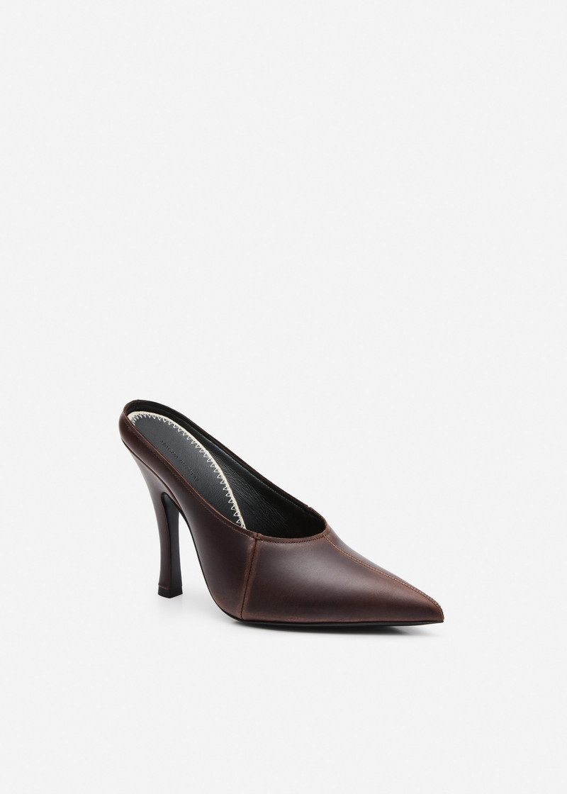 MAGDA BUTRYM Pointed-toe mules in brown leather outlook
