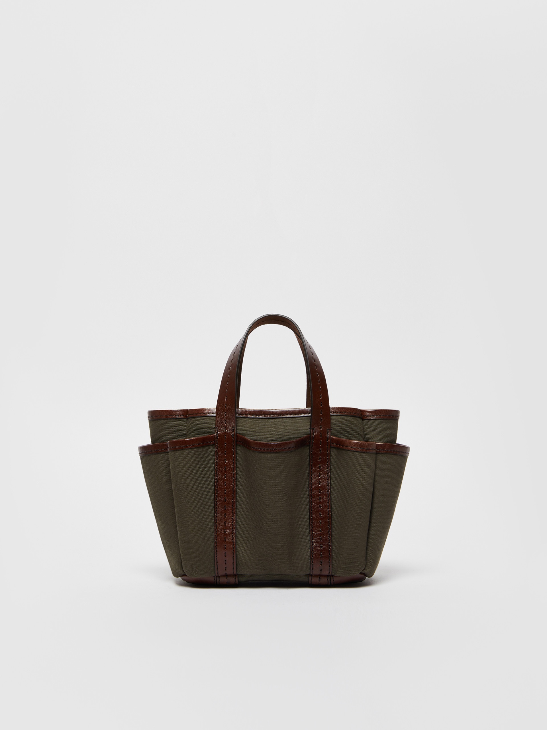 GARDENCABASXS Canvas and leather Giardiniera Mini tote bag - 3