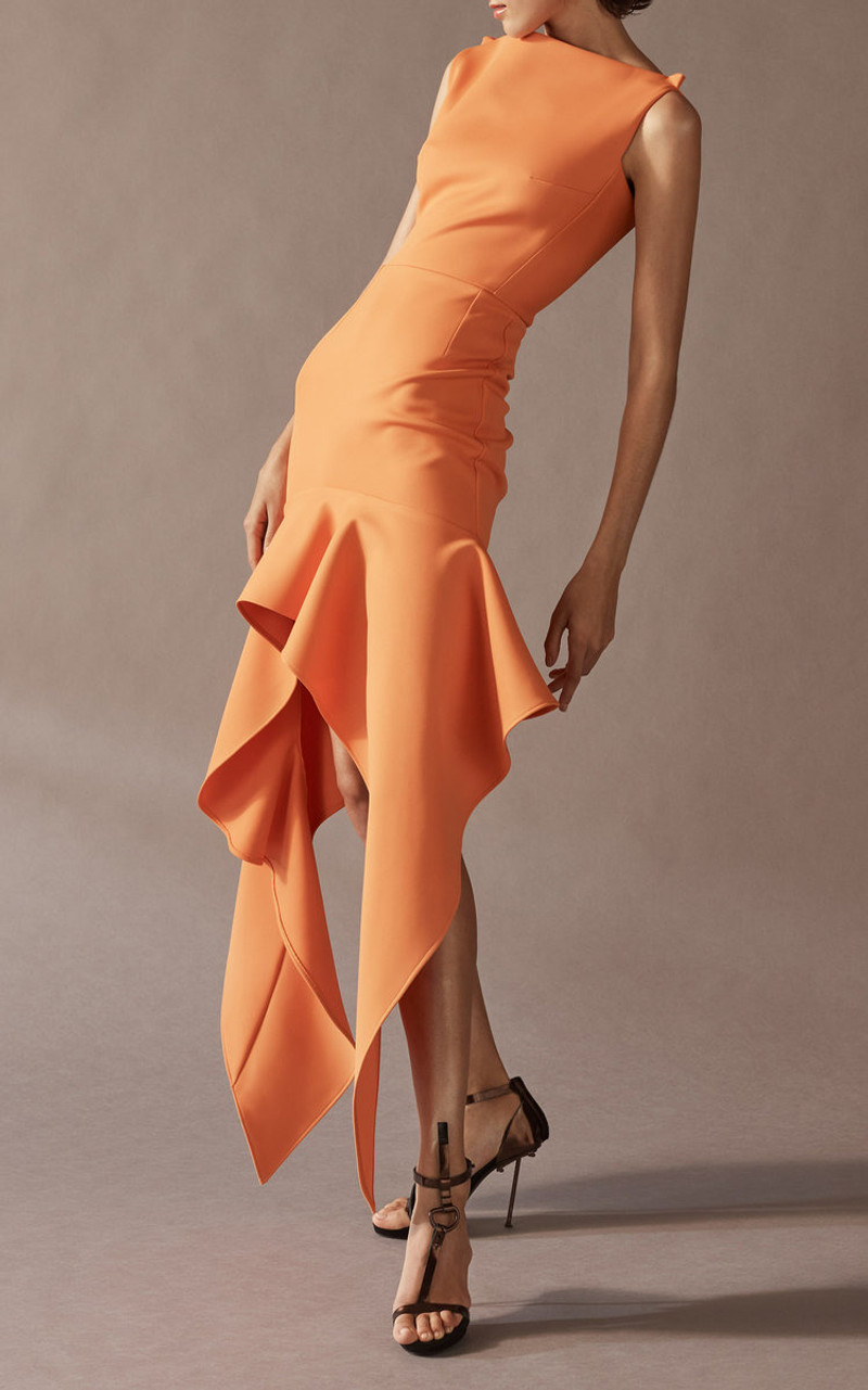 MATICEVSKI Ulysses Ruffled Mini Dress orange outlook
