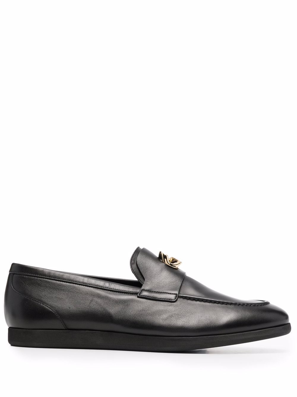 G-chain leather loafers - 1