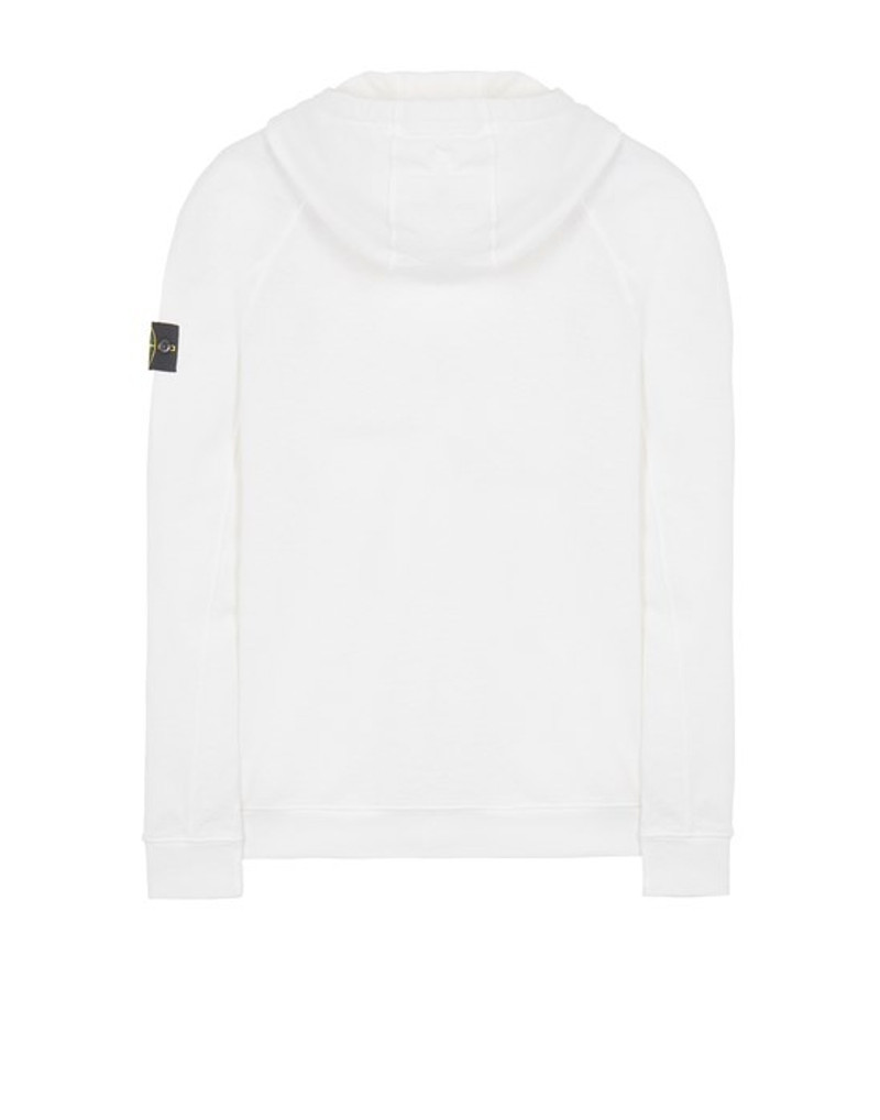 Stone Island 62160 MALFILE' FLEECE_ GARMENT DYED 'OLD' EFFECT WHITE outlook