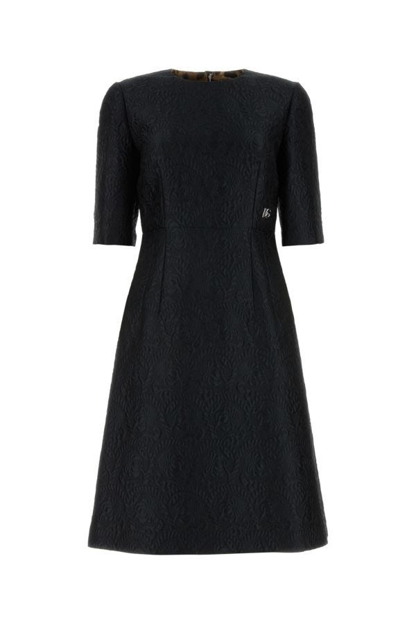 Black jacquard dress - 1