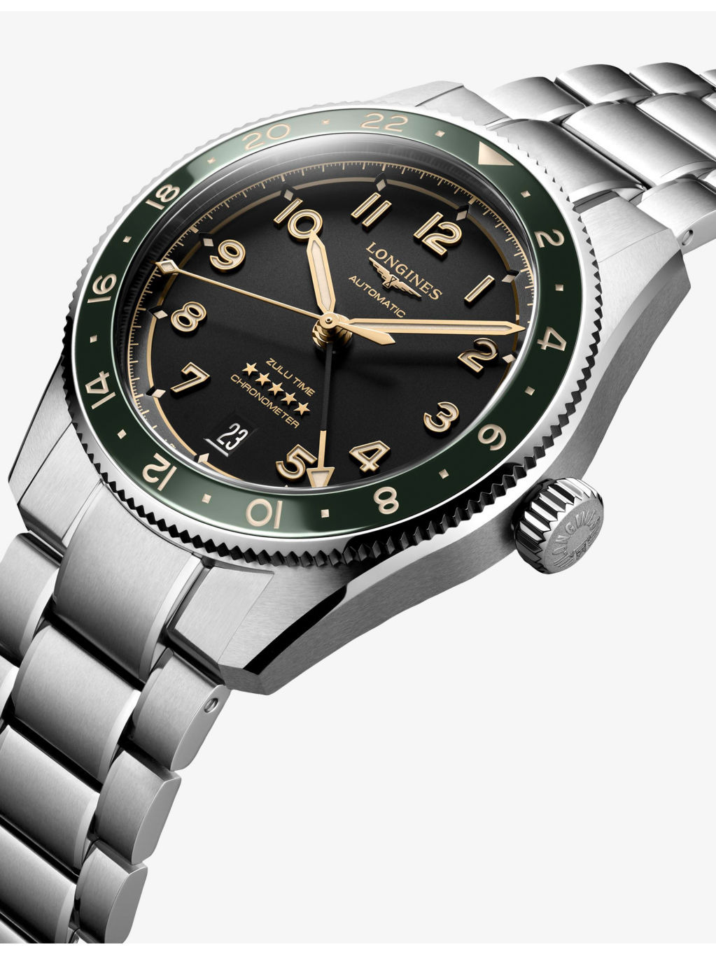 L3.802.4.63.6 Spirit Zulu Time Stainless-Steel Automatic Watch - 4