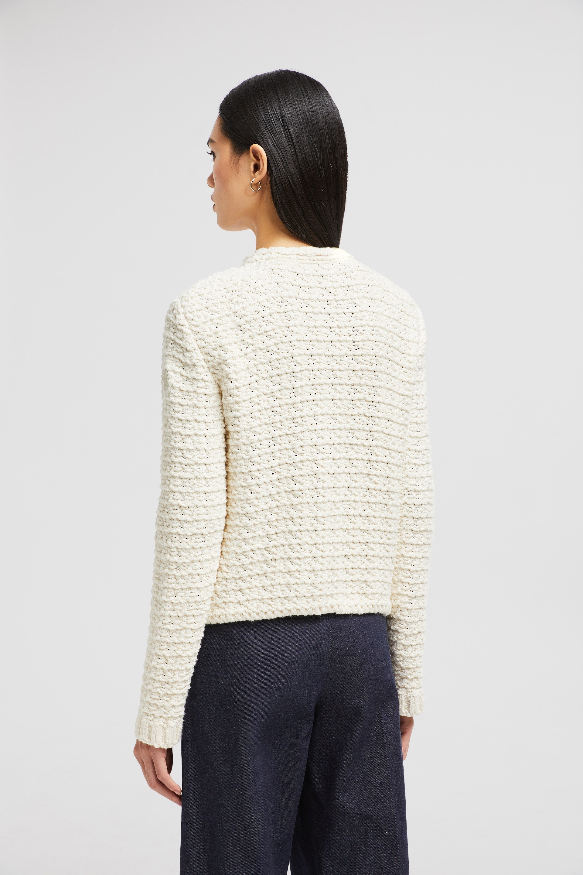 Padded Cotton Zip-Up Cardigan - 5