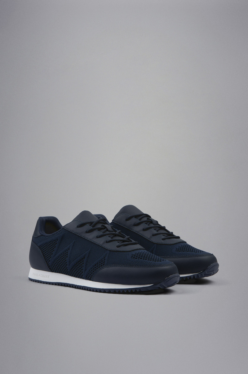 TECH FABRIC AND KNIT HYBRID SNEAKERS 4