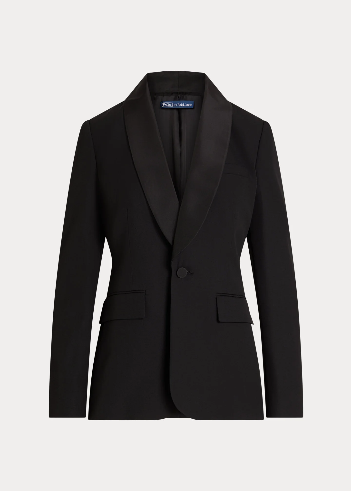 Single-Breasted Wool Tuxedo Jacket - 1