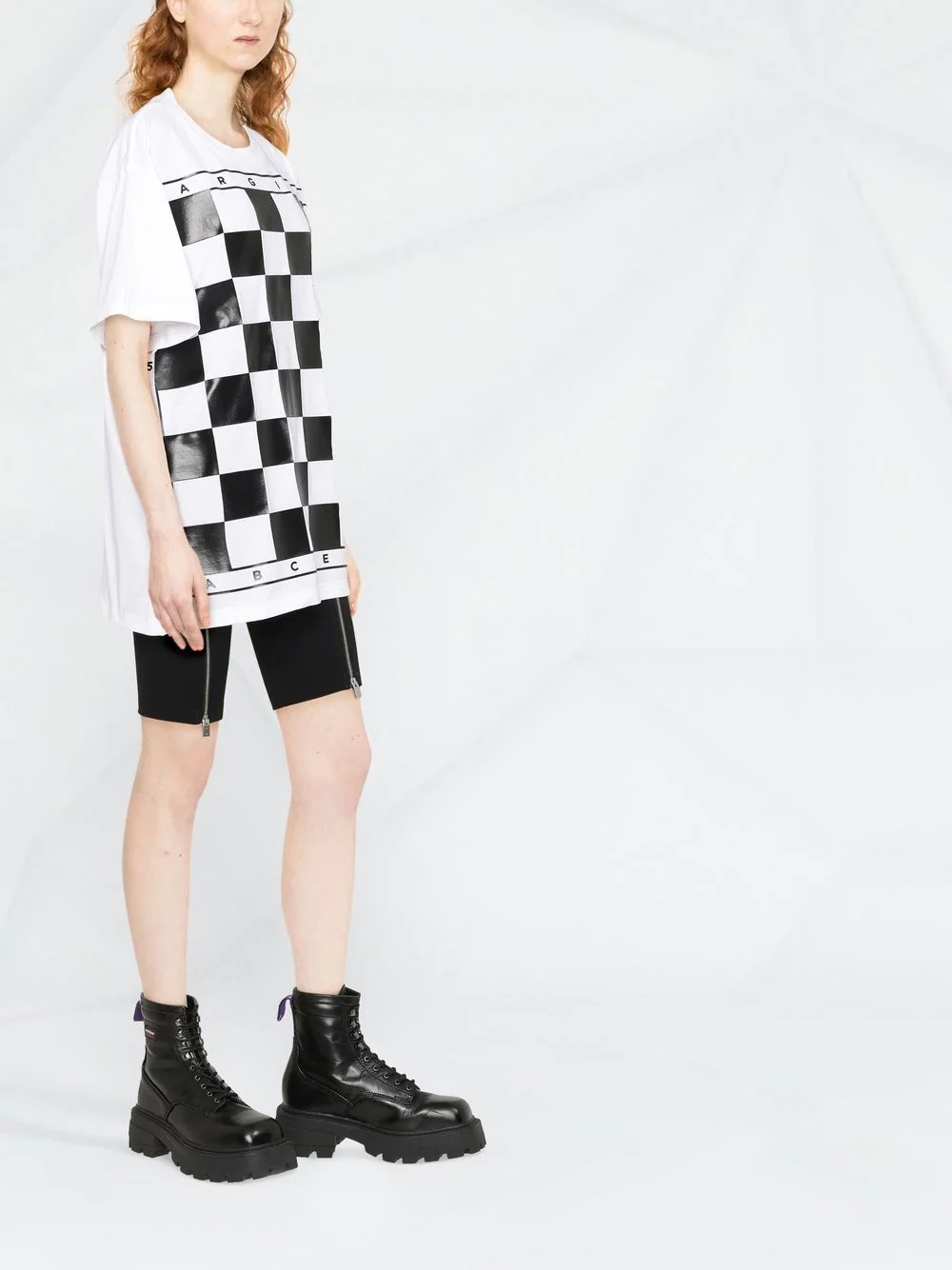 checked short-sleeve T-shirt - 4