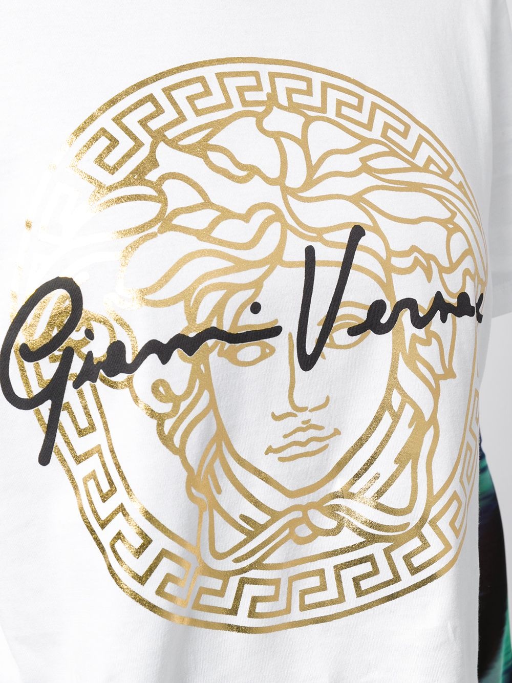 metallic Medusa print T-shirt - 5