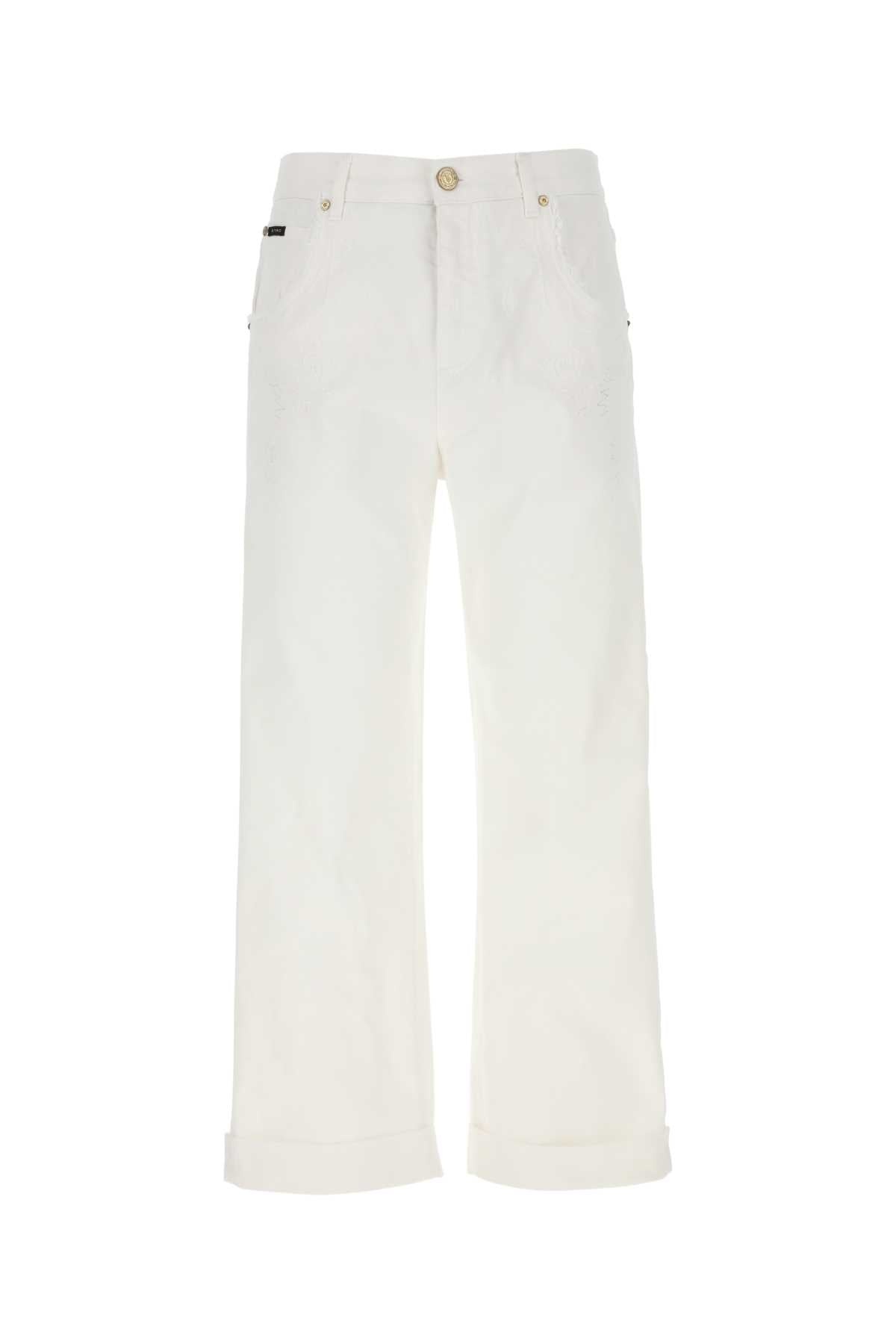Etro Men White Stretch Denim Jeans - 1