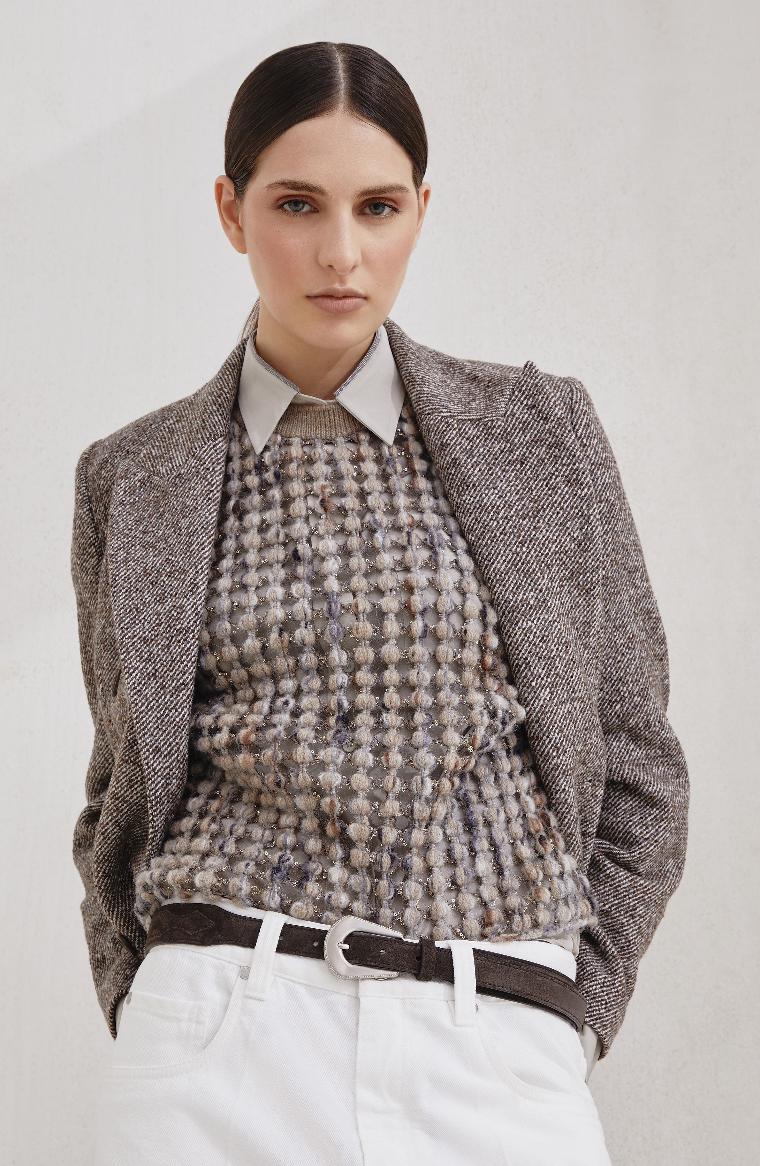 Brunello Cucinelli Suede belt in Rust Brown at Nordstrom - 4