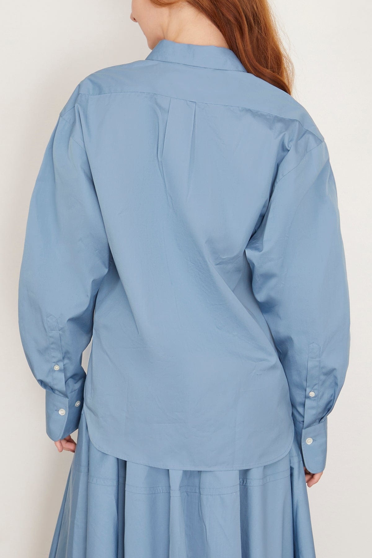 Vera Cotton Poplin Shirt in Lobelia - 4