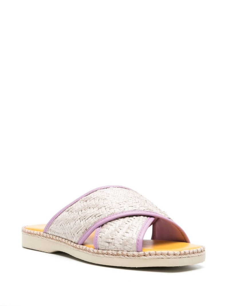 HOGAN 660 interwoven-raffia slides outlook