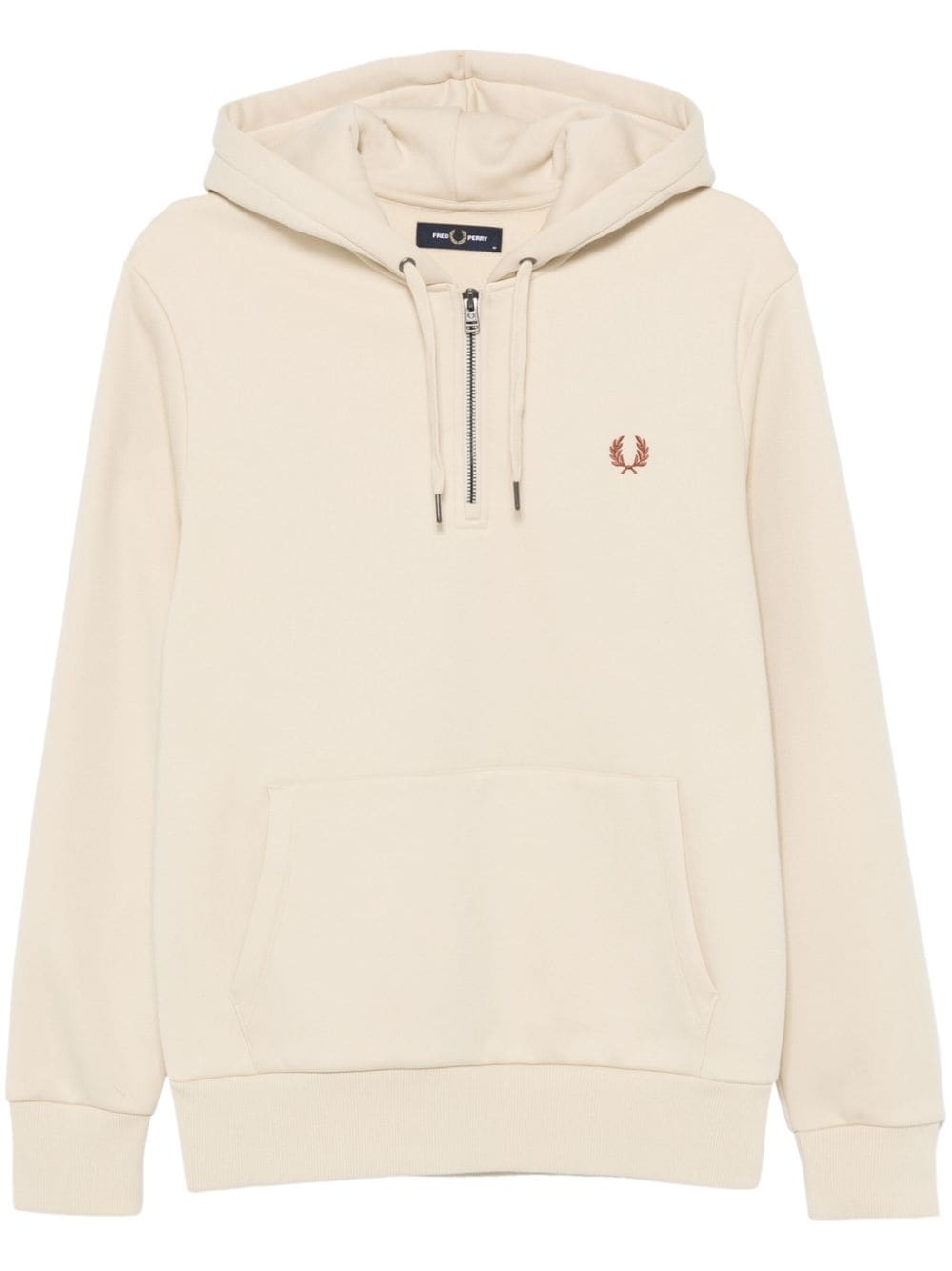 logo-embroidered hoodie - 1