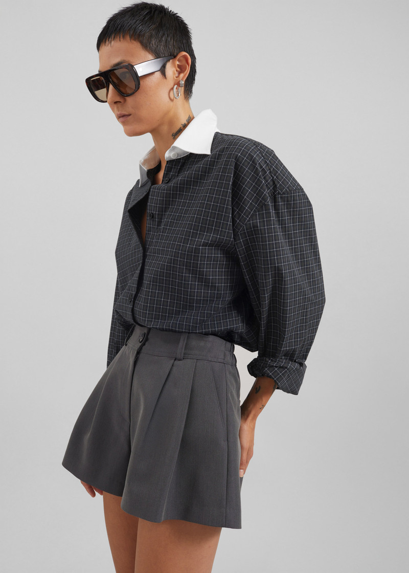 Hylan Checked Shirt - Dark Grey 11