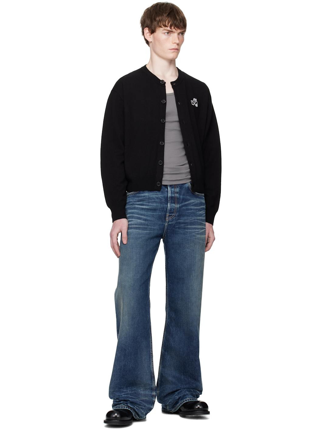Black Teddy Logo Cardigan - 4