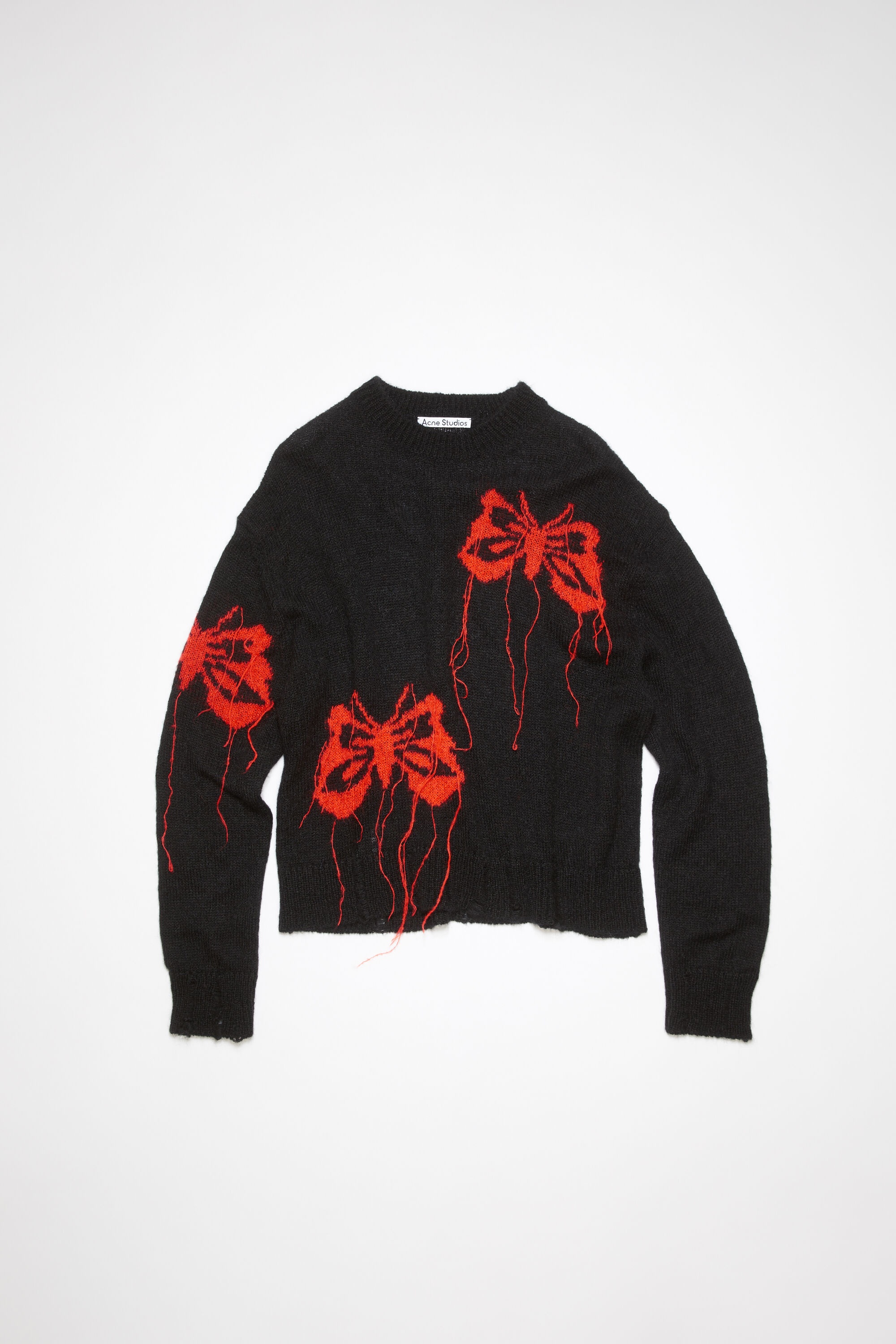Butterfly knit jumper - Black/red - 1