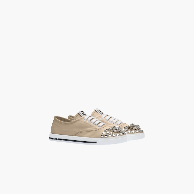 Cotton gabardine sneakers - 2