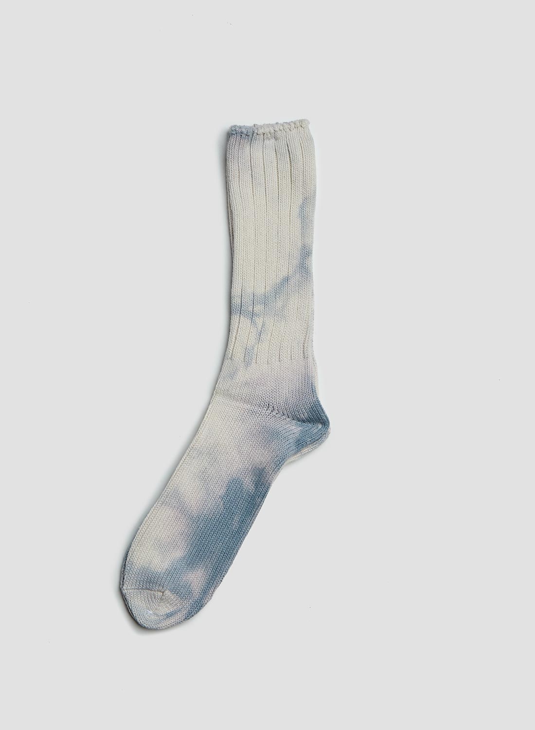 Anonymous Ism Uneven Dye Crew Sock in Blue - 2