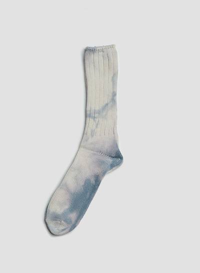 Nigel Cabourn Anonymous Ism Uneven Dye Crew Sock in Blue outlook