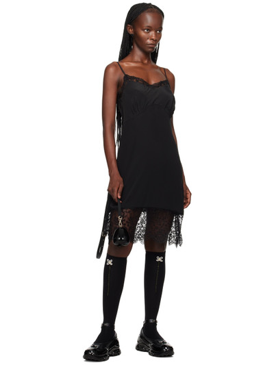 Simone Rocha Black Lace Trim Midi Dress outlook