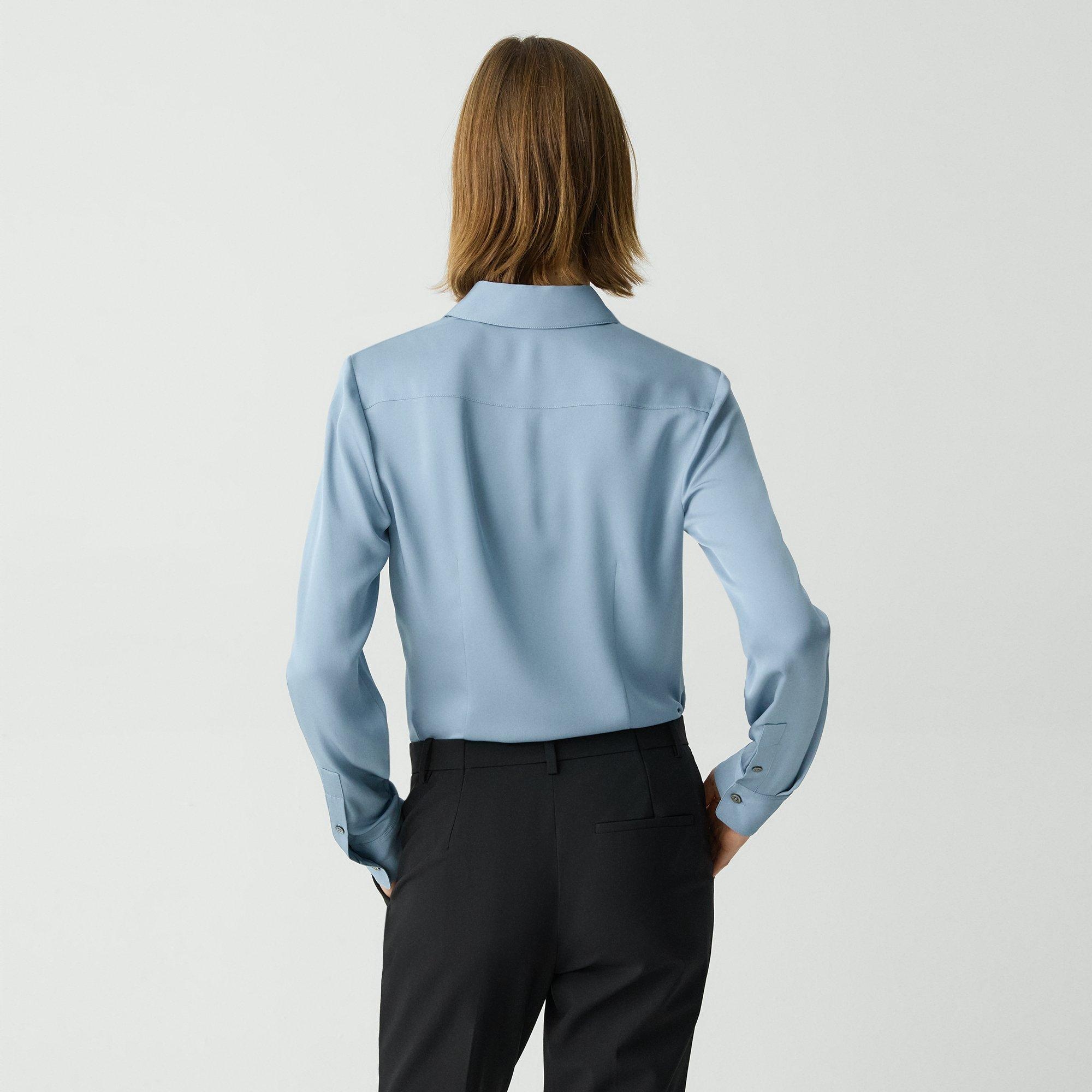 Fitted Shirt in Silk Georgette - 4