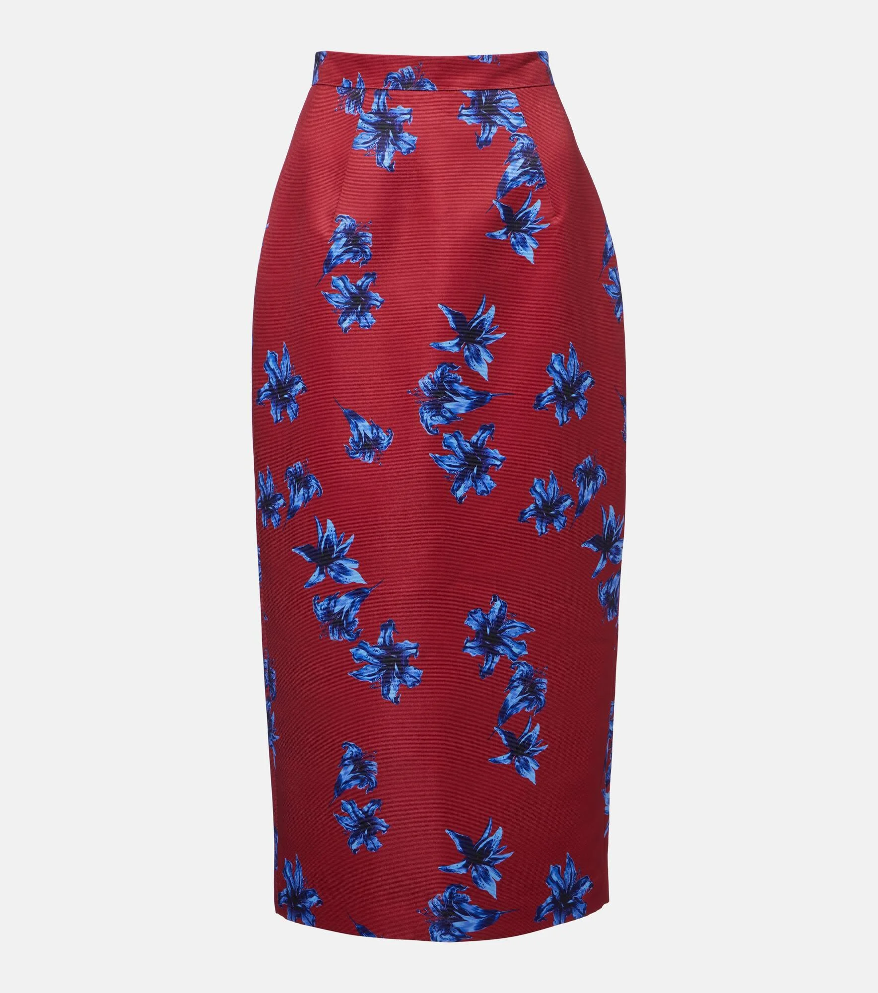 Lorelei floral duchess satin pencil skirt - 1