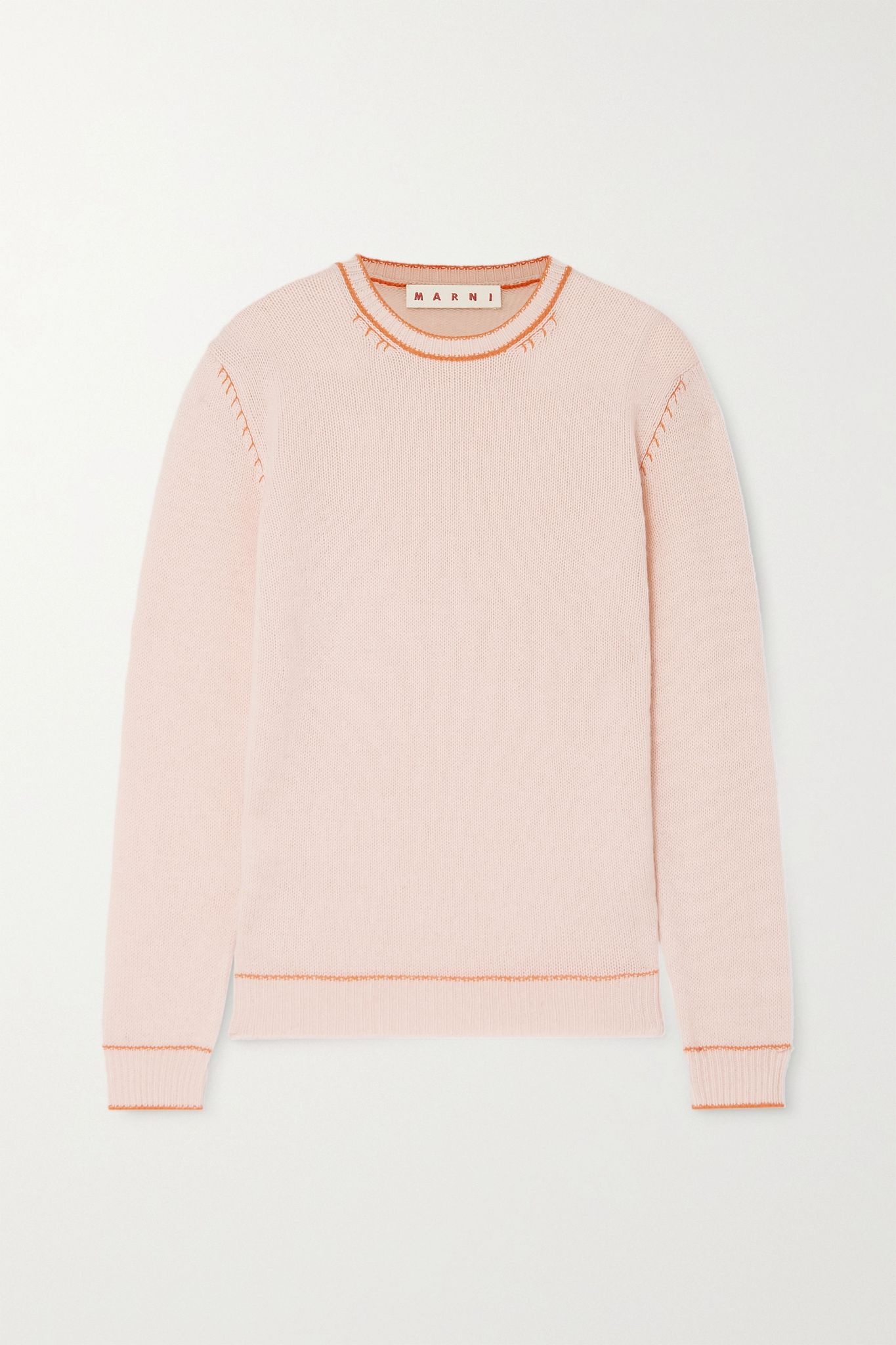 Topstitched cashmere sweater - 1