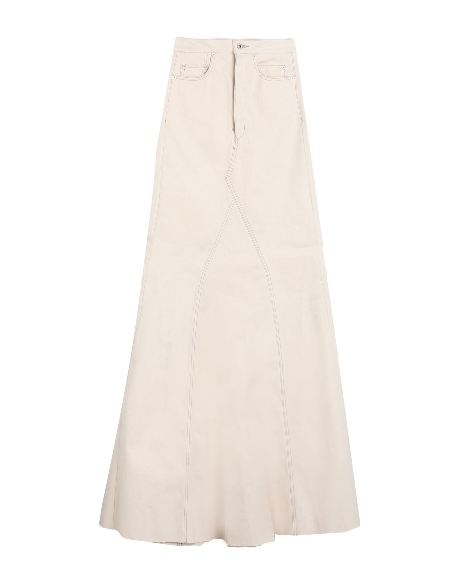 Beige Women's Denim Skirt - 1