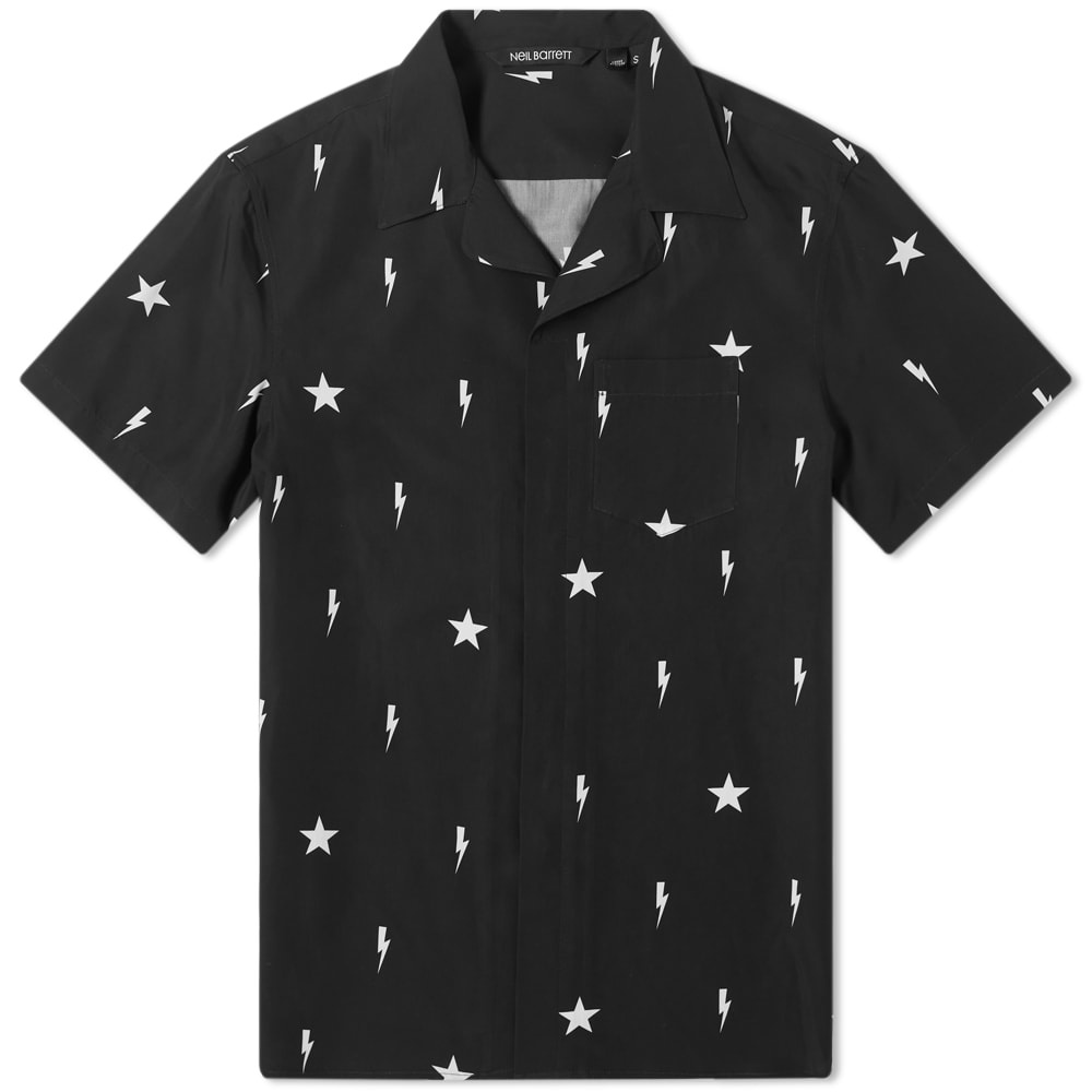 Neil Barrett All Over Print Lightning Bolt Vacation Shirt - 1