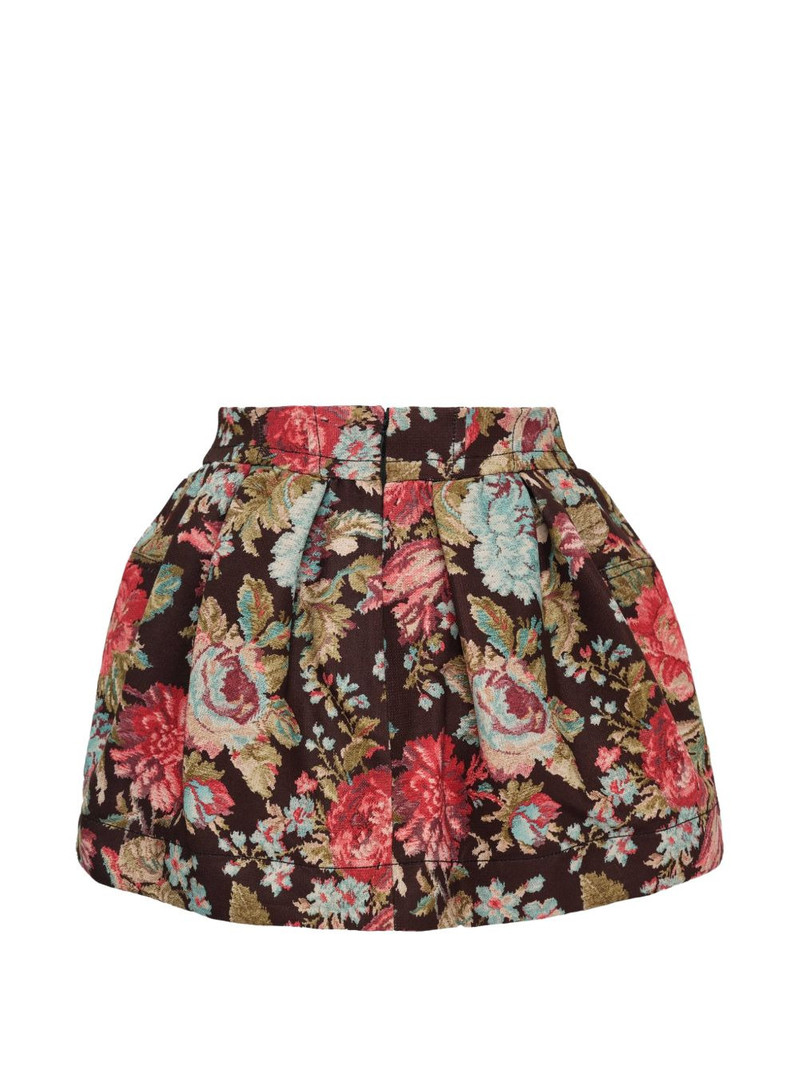 OPEN YY floral-print wired skirt outlook