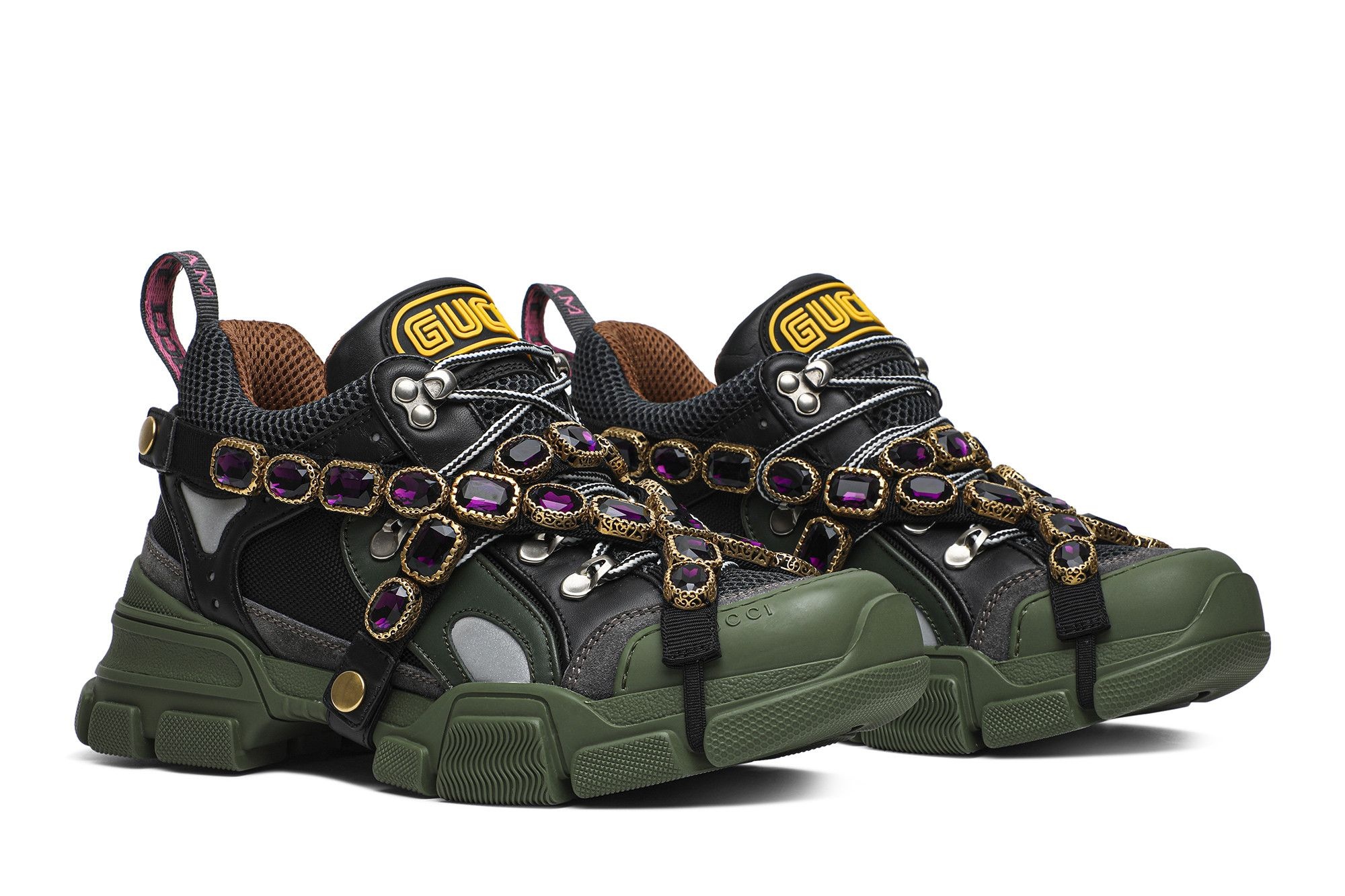Gucci Wmns Flashtrek Crystals 'Green' - 8