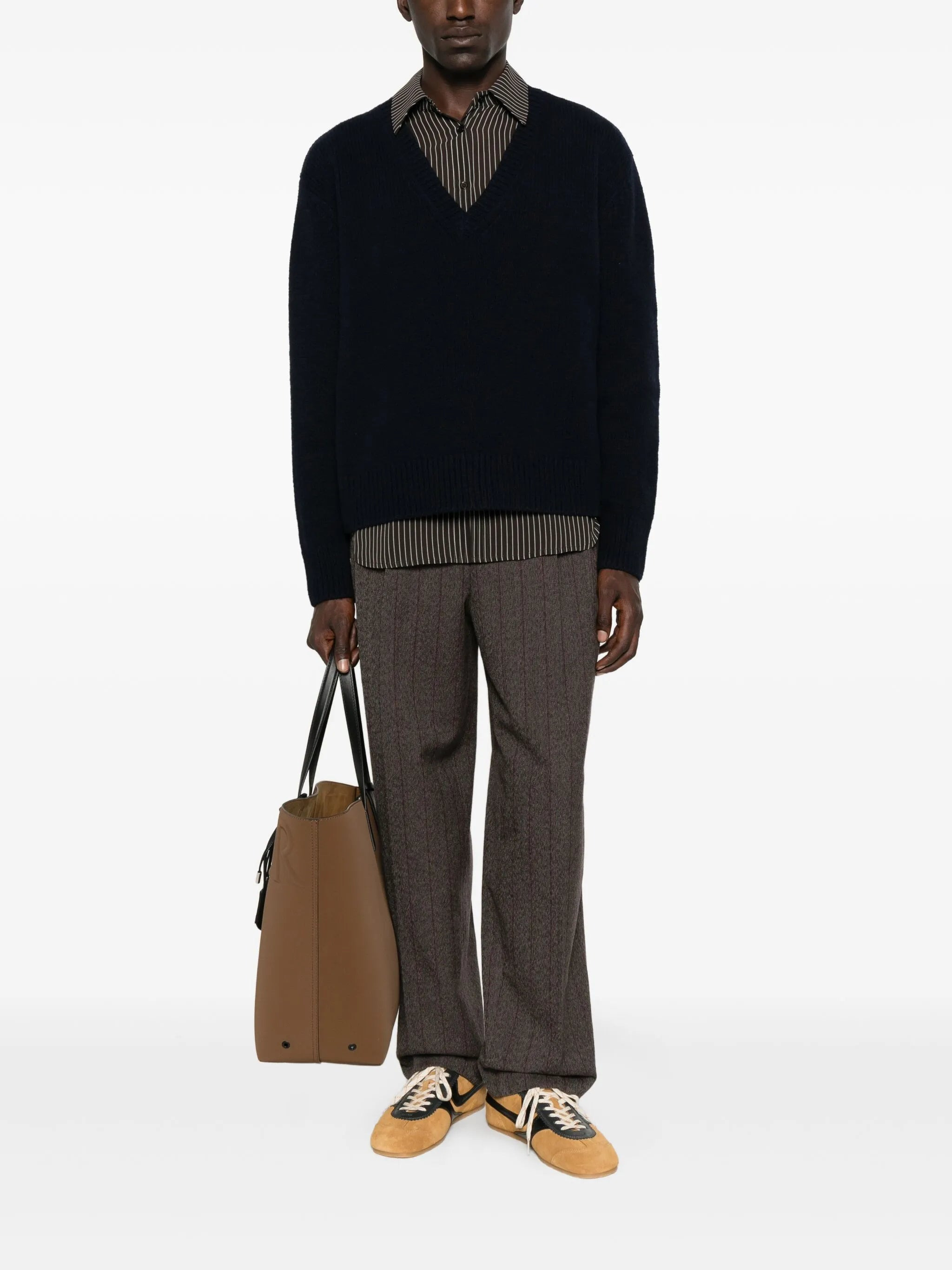 Dries Van Noten V-neck Merino-cashmere Sweater - 5