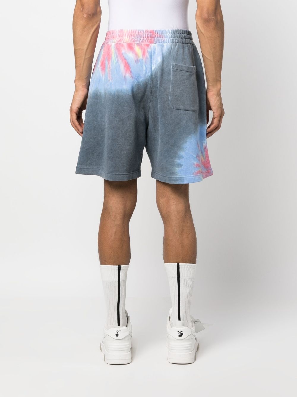 tie-dye print cotton shorts - 4