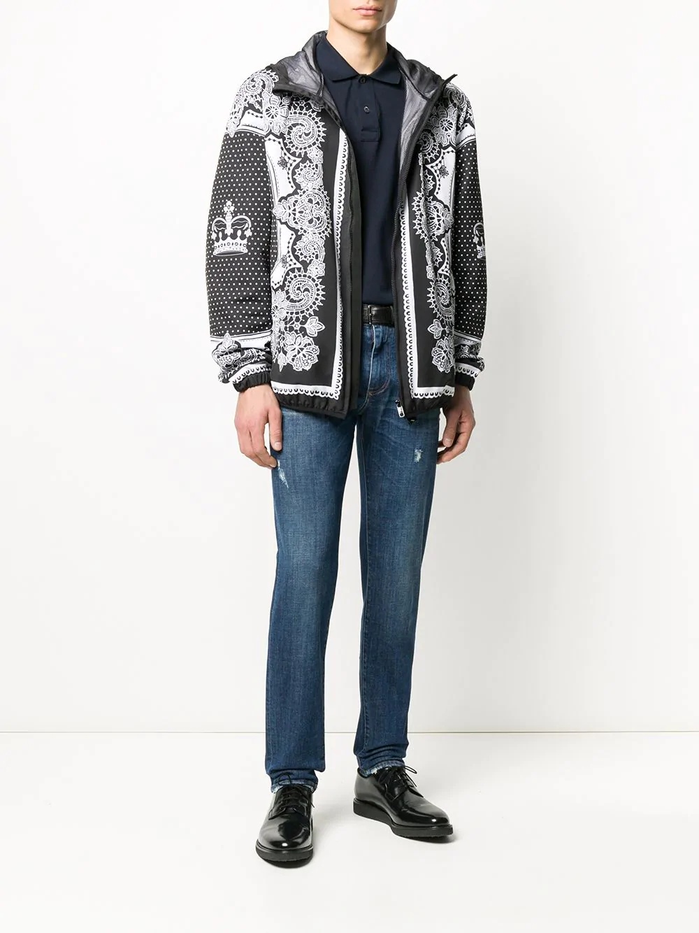 bandana print bomber jacket - 2