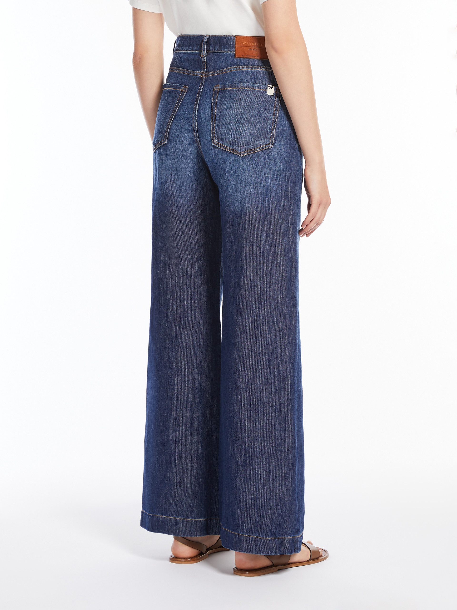 VOLPINO Linen and cotton denim jeans - 4